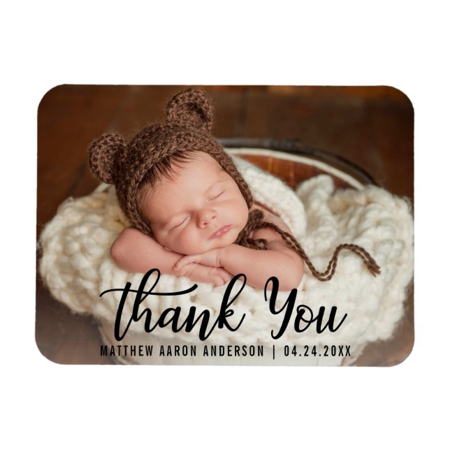 Íman Novo Bebê Moderno Obrigado Blade (Horizontal)