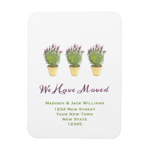 Íman Novo endereço legante  Anúncio de mudança