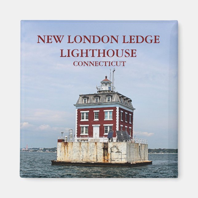 Íman Novo farol de Londres, Connecticut Magnet (Frente)