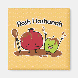 Íman Novo judaico do mel da romã da maçã de Rosh