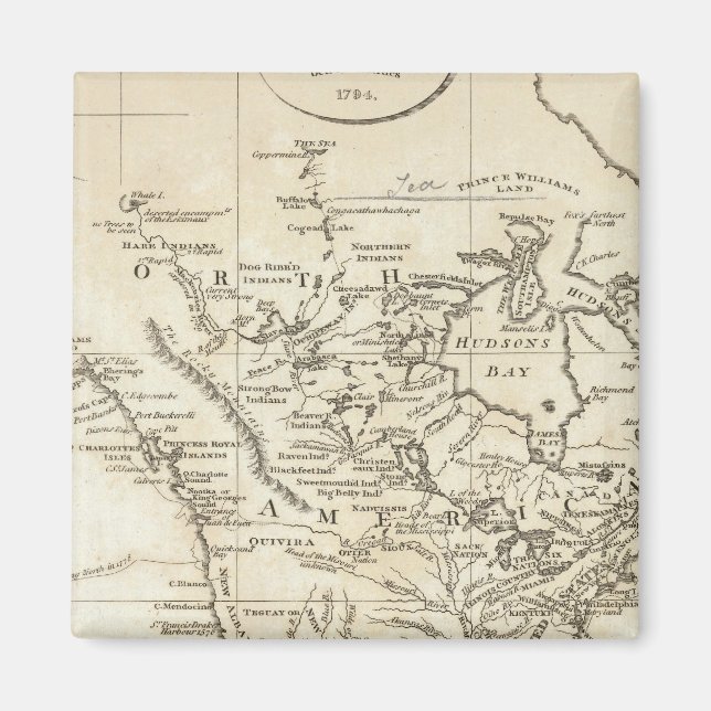 Íman Novo mapa da América do Norte (Frente)