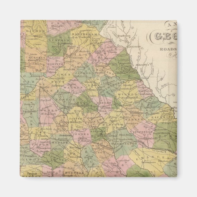 Íman Novo Mapa Da Geórgia (Frente)