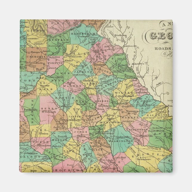 Íman Novo Mapa Da Geórgia 2 (Frente)