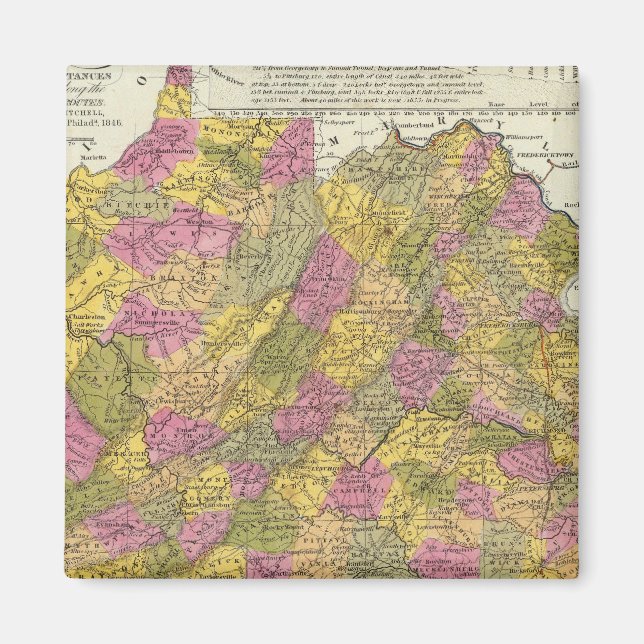 Íman Novo Mapa Da Virgínia (Frente)