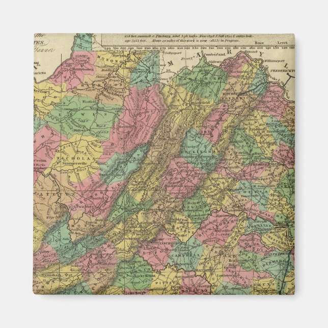 Íman Novo Mapa Da Virgínia 2 (Frente)