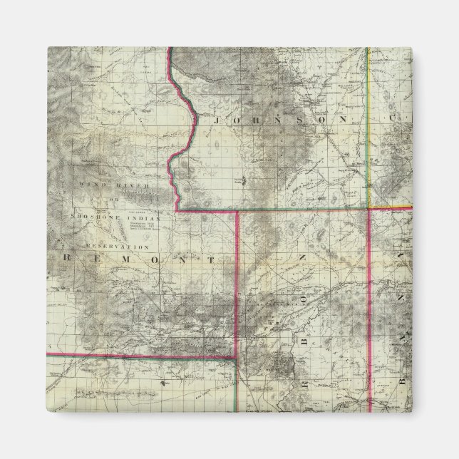 Íman Novo mapa de Holt, Wyoming (Frente)