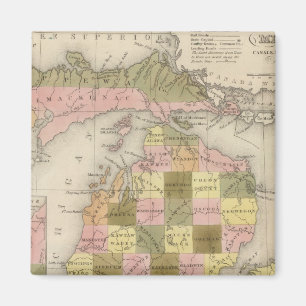 Íman Novo Mapa De Michigan