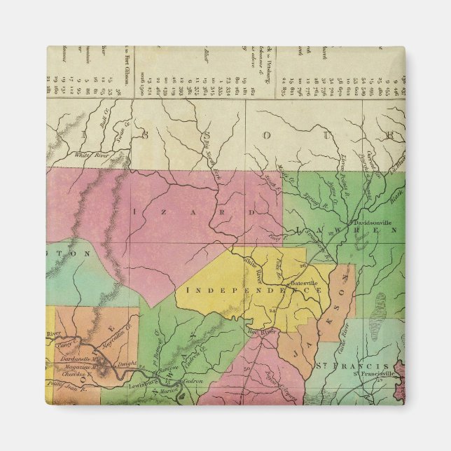 Íman Novo Mapa Do Arkansas 2 (Frente)