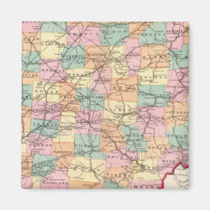 Íman Novo mapa do caminho de ferro do Estado de Ohio