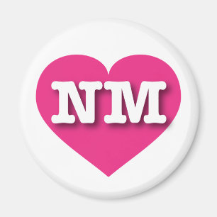 Íman Novo México Coração Rosa Quente - Grande Amor