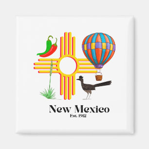 Íman Novo México Zia_ Pimentões, Balão, Papa-Léguas, Yu