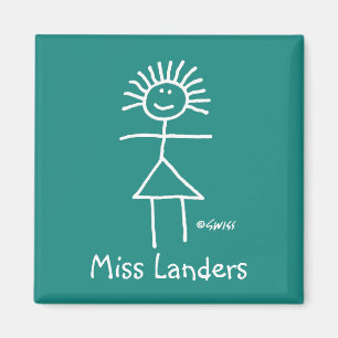 Íman Novo palito do professor Figura no quadro negro ve