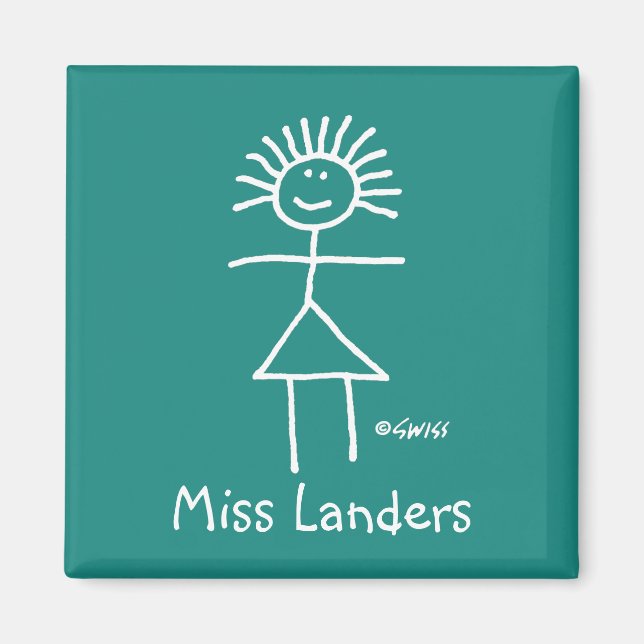 Íman Novo palito do professor Figura no quadro negro ve (Frente)