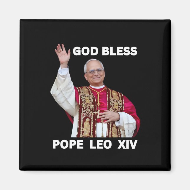 Íman Novo Papa Leão Xiv presentes católicos Merch Souve (Frente)