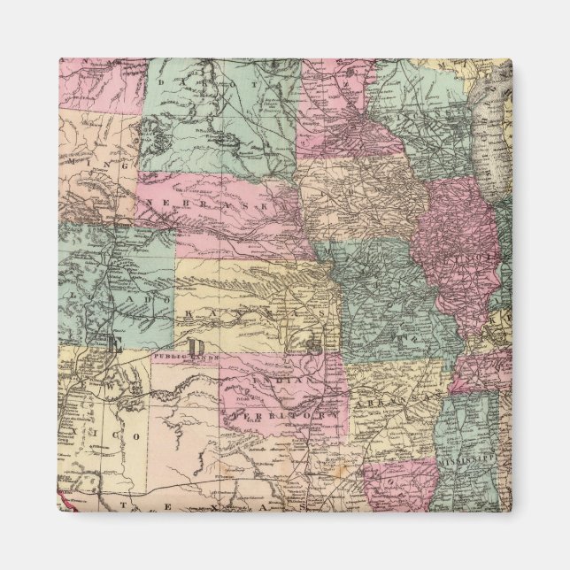 Íman Novo roteiro ferroviário dos Estados Unidos (Frente)