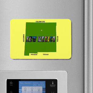 Íman Novo Texto de Foto do Mapa do México