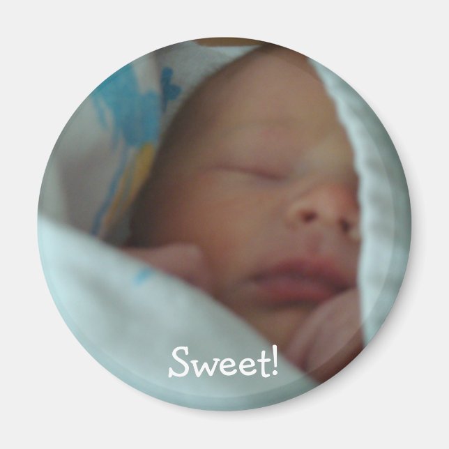 Íman Novos bebês personalizados em cobertor (Frente)