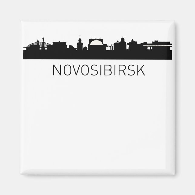 Íman Novosibirsk Rússia Cityscape (Frente)