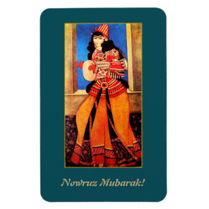 Íman Nowruz Mubarak. Ímã persa do presente do ano nov