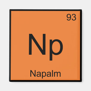 Íman Np - Símbolo De Elemento De Química Napalm Engra