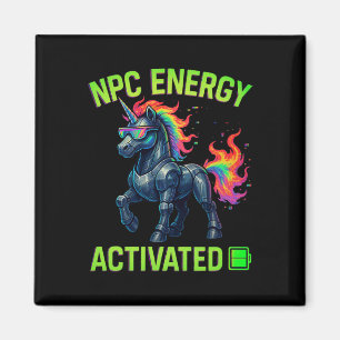 Íman Npc Energia Ativada Estética Divertida Gamer Rgb P