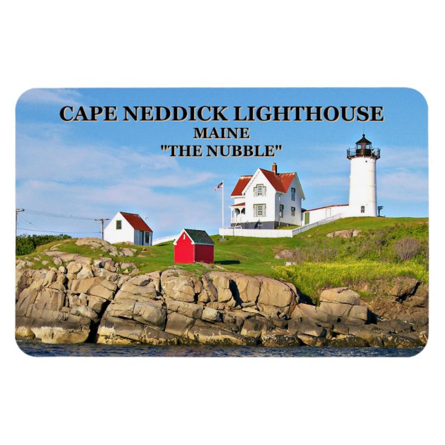 Íman Nubble Light, Cabo Neddick Maine Flexi Magnet (Horizontal)
