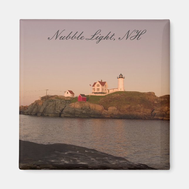 Íman Nubble Light, York, Maine Magnet (Frente)