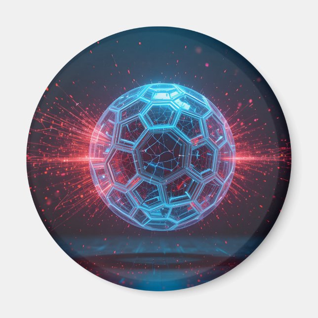 Íman Núcleo Digital: Explosão Futurística na Esfera de  (Frente)