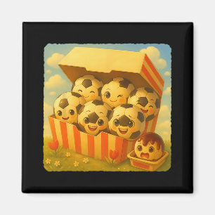 Íman Nuggets de Frango Byll de Futebol Fofos Kawaii Eng