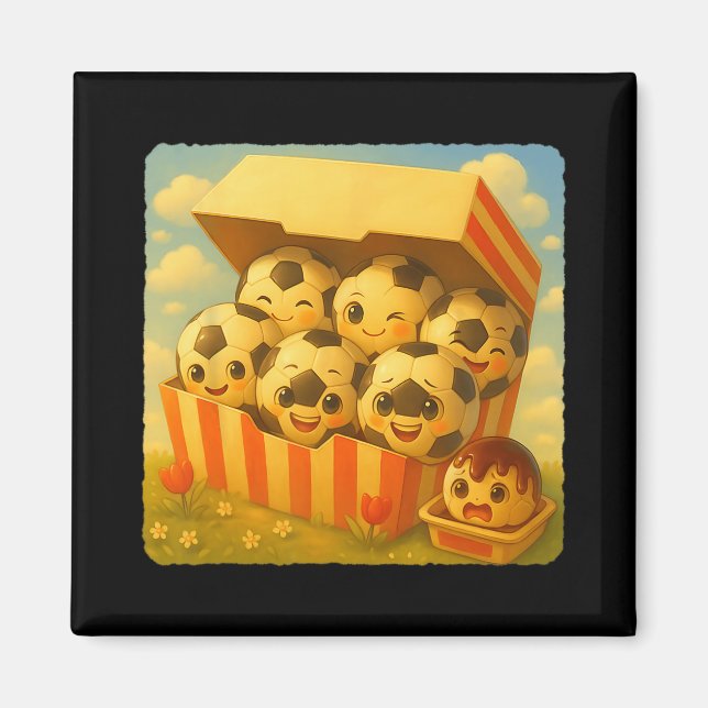 Íman Nuggets de Frango Byll de Futebol Fofos Kawaii Eng (Frente)