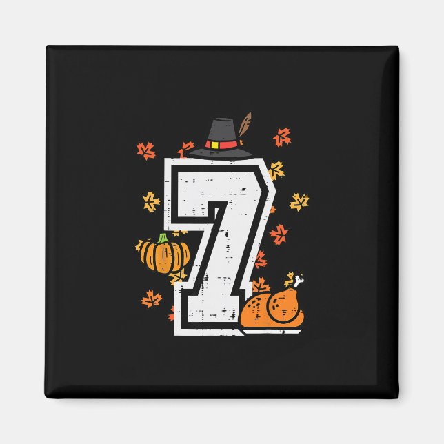 Íman Number 7 Thanksgiving 6 7 Matching 67 Meme Men Wom (Frente)