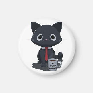 Íman Number One Good Jobber Cat Magnet