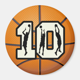 Íman Número 10 de basquetebol e jogadores
