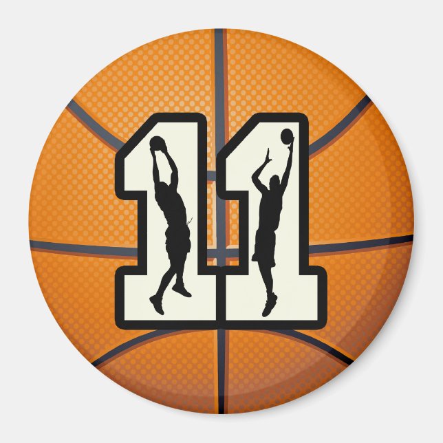 Íman Número 11 - Basquete e Jogadores (Frente)