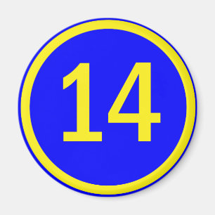 Íman número 14 em círculo
