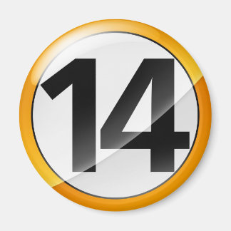 Íman Número 14 - Magente