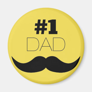 Íman Número 1 - bigode amarelo Pai - Número um