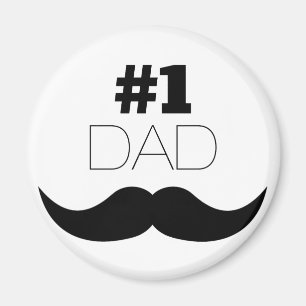Íman Número 1 - bigode preto Pai - Número um