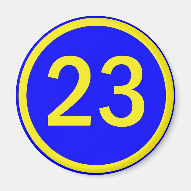 Íman número 23 em círculo (Frente)