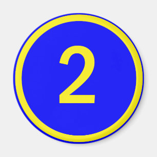 Íman número 2 em círculo