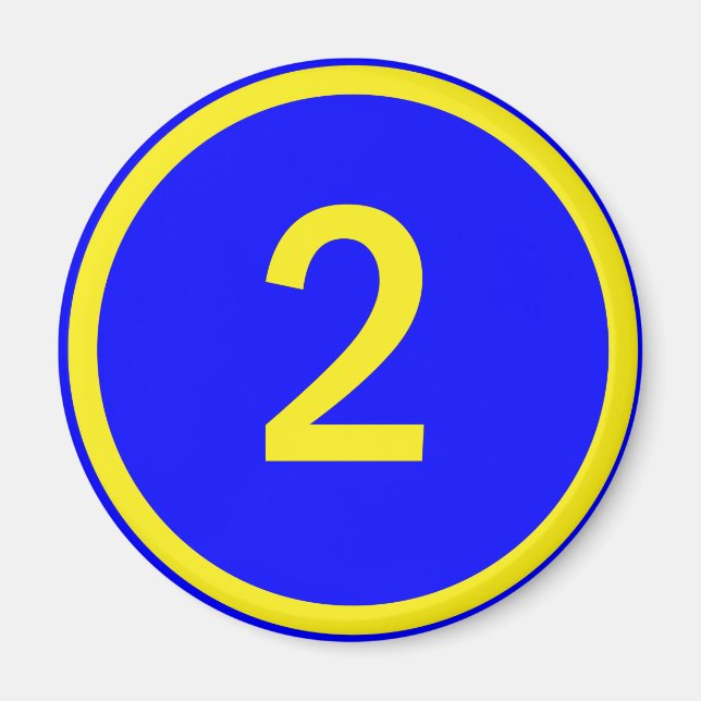 Íman número 2 em círculo (Frente)