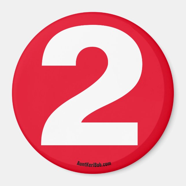 Íman Número 2 ímã (Frente)