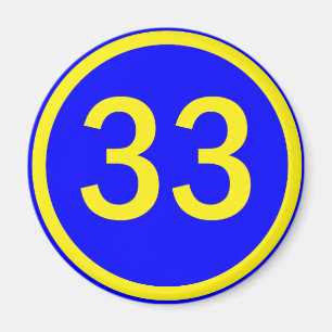 Íman número 33 em círculo