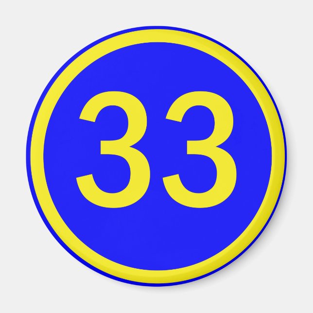 Íman número 33 em círculo (Frente)