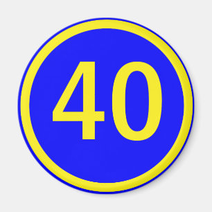 Íman número 40 em círculo