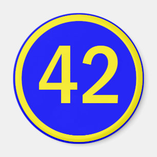 Íman número, 42, em um círculo