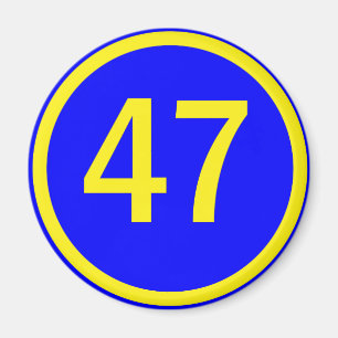 Íman número, 47, em círculo