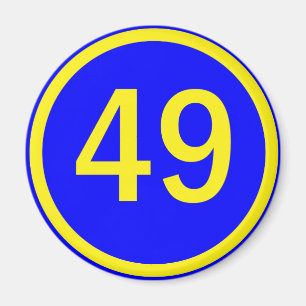 Íman número, 49, em círculo