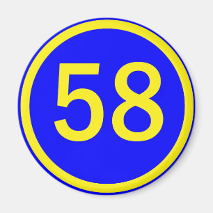 Íman número, 58, em círculo