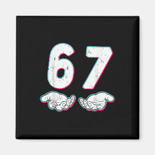 Íman Número 67 Correspondendo Seis Sete 6 7 Meme 6-7 Di
